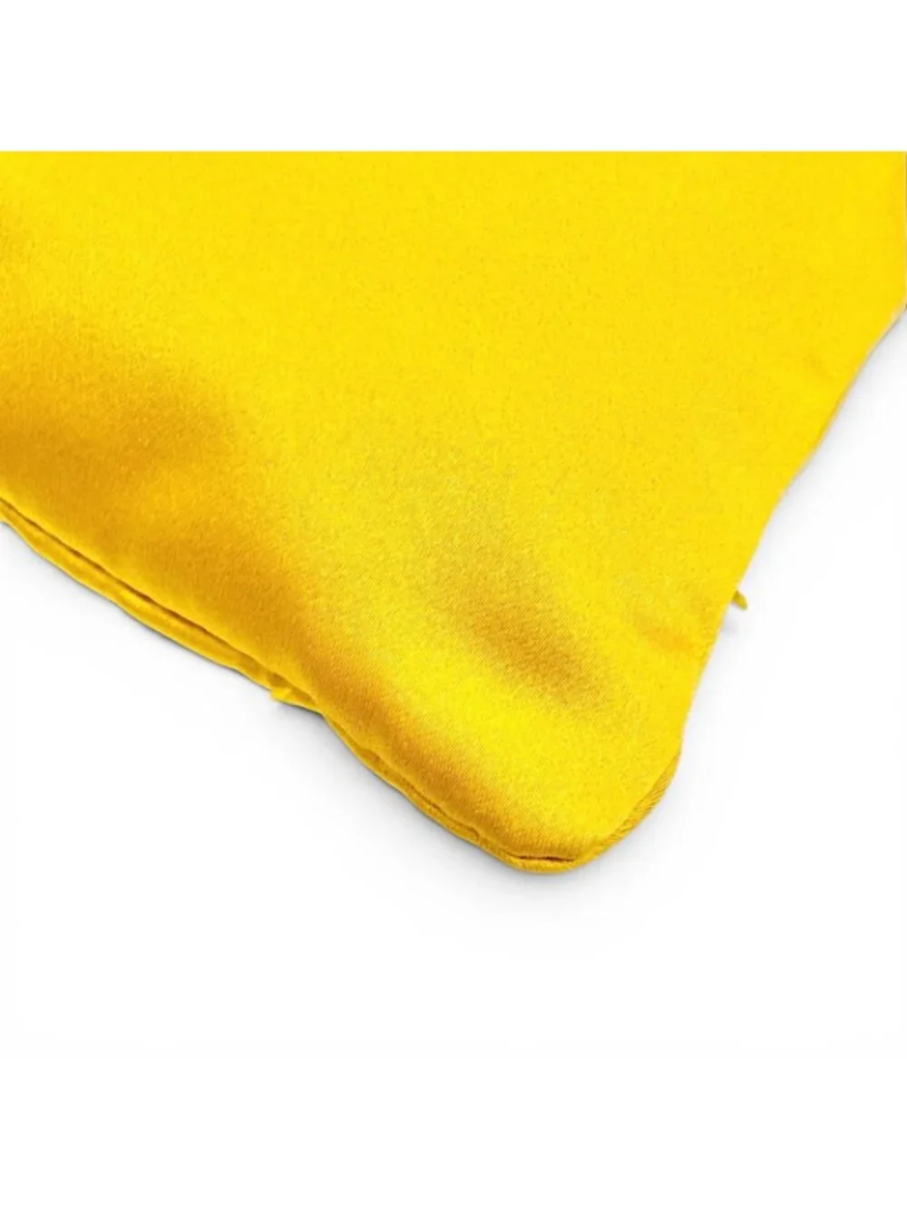 Miu Miu Duchess Drawstring Pouch Satin Silk Logo Mini Bag Yellow
